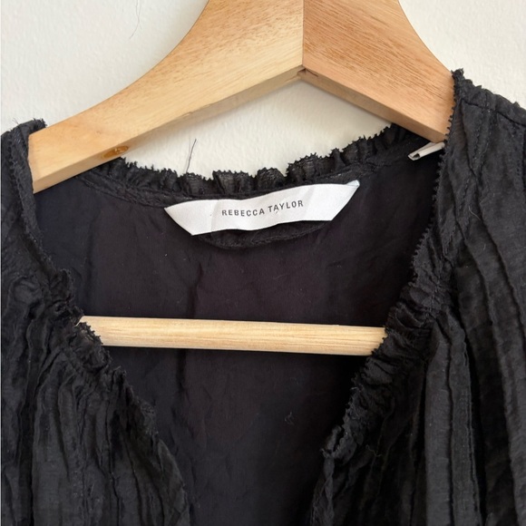 Rebecca Taylor Black 3/4 Sleeve Mini Dress - Size Small - Picture 4 of 7